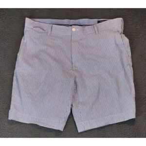 Polo Ralph Lauren Shorts Mens Size 36‎ Seersucker Blue Striped Golf